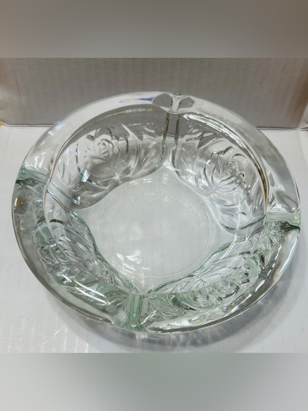 Vintage crystal ashtray KIG Indonesia. Mint condition.